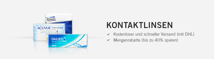 Auch Kontaktlinsen sind in beiden Aktionszeiträumen um 10% reduziert.