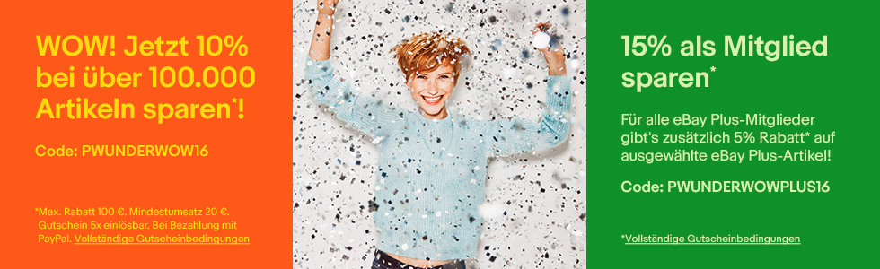 Das eBay WunderWOW! – eBay Gutschein sichern und mindestens 10% sparen 2 WunderWOW bei eBay