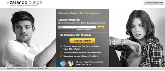 REWE Zalando Gutschein über sensationelle 20% und 10% Rabatt ab 60€ Einkauf 2 Gutschein für Zalando Lounge