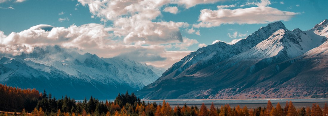 Ein Berg in Neuseeland