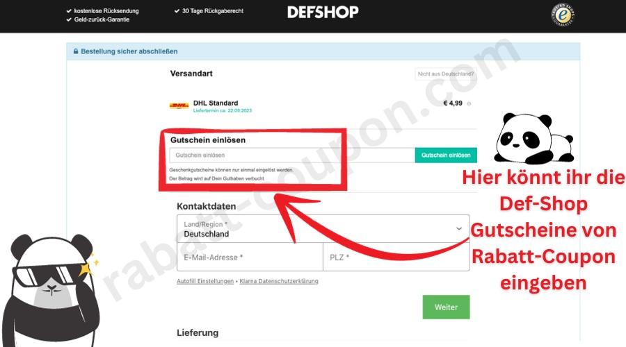 DefShop Gutschein