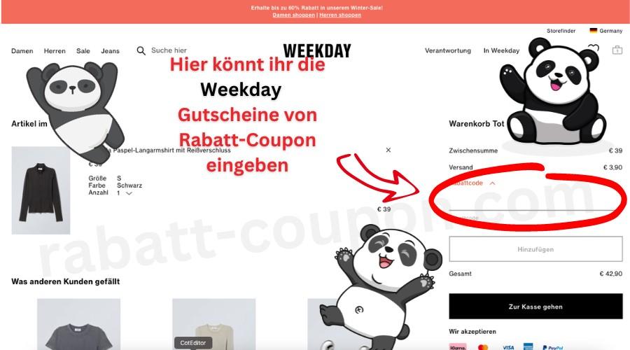 Weekday Gutschein