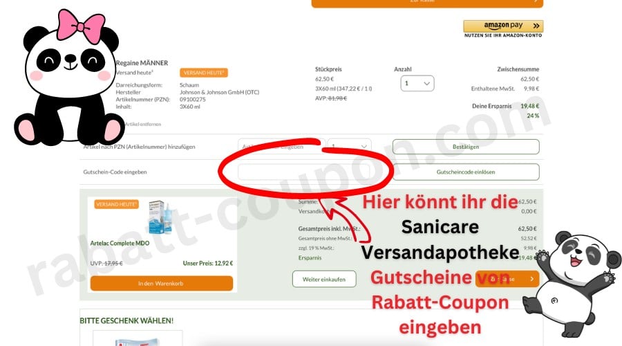 Sanicare Versandapotheke Gutschein